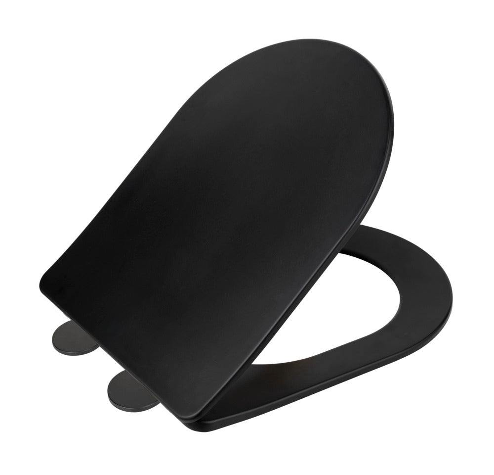 Toalettsete Galati svart matt duroplast soft-touch front