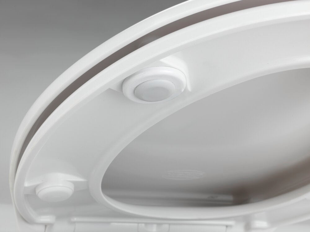 Toalettsete Gubbio duroplast hvit antibakteriell med softclose på badet