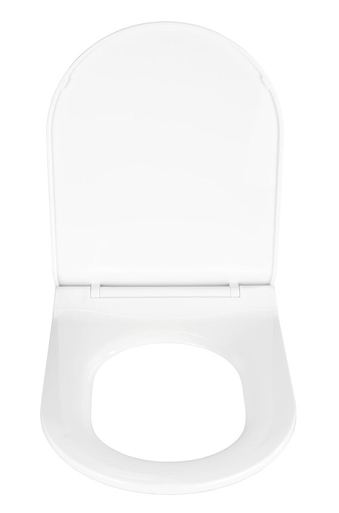 Detalj av Toalettsete Habos termoplast hvit med softclose
