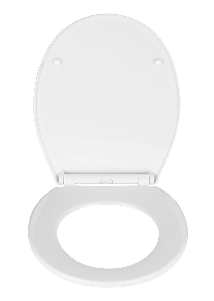 Toalettsete Kos med softclose termoplast hvit - WENKO hengsler detalj