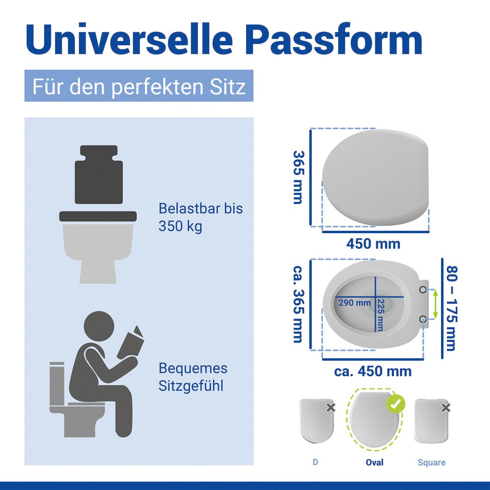 Softclose mekanisme på Toalettsete Mascali