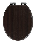 Toalettsete MDF wenge-design brun med softclose forfra