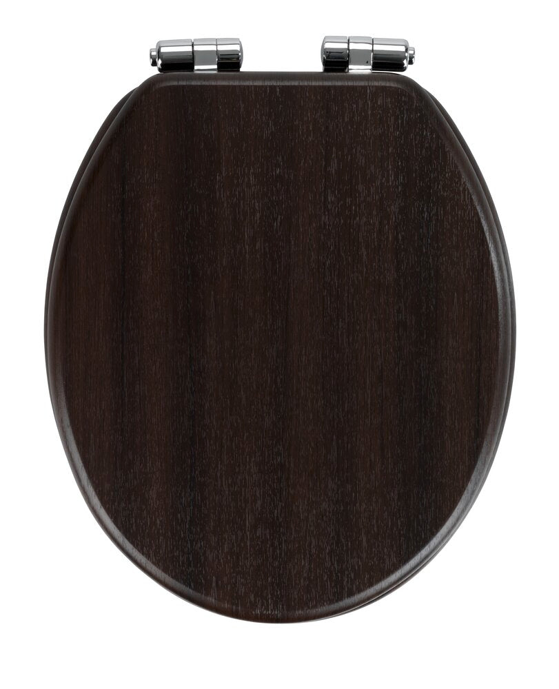 Toalettsete MDF wenge-design brun med softclose forfra