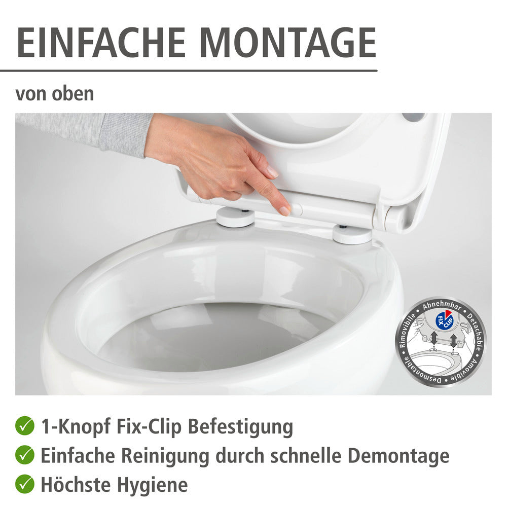 Toalettsete Tavola hvit med softclose duroplast bakside