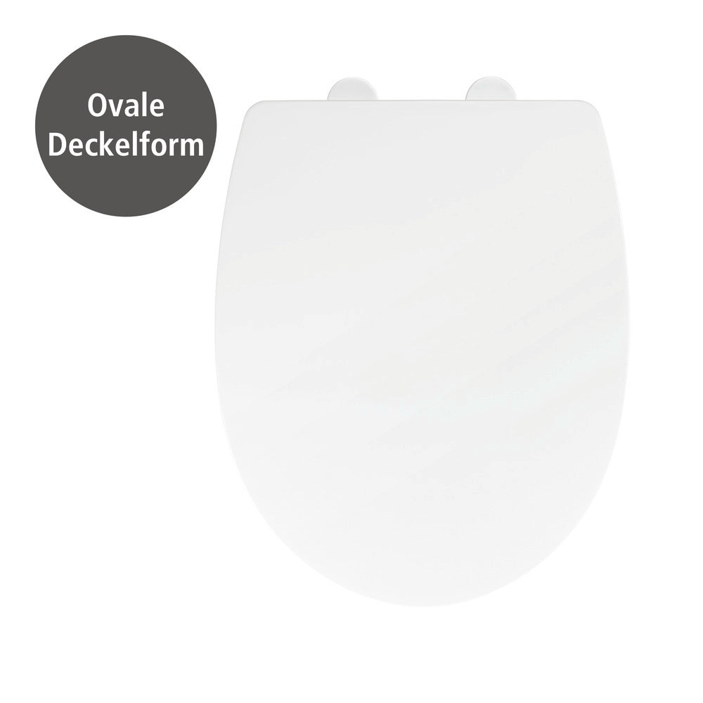 Sideprofil av Toalettsete Tavola hvit med softclose duroplast