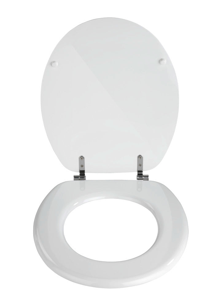 Toalettsete Valencia hvit MDF med oval form bakside