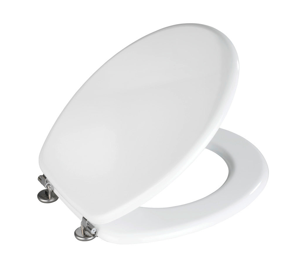 Detalj av Toalettsete Valencia hvit MDF med oval form