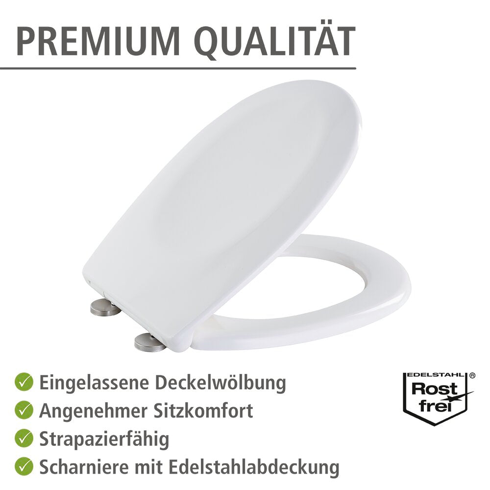 Detalj av softclose mekanisme på Toalettsete Varoni antibakteriell