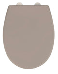 Toalettsete Vorno Neo taupe antibakteriell duroplast - Wenko forfra