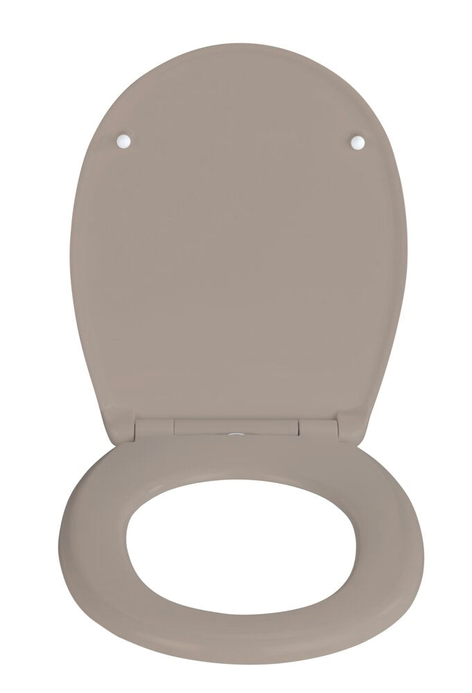 Detalj av Toalettsete Vorno Neo taupe antibakteriell duroplast - Wenko