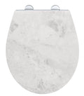 Toalettsete White Marble med softclose duroplast - Wenko forfra