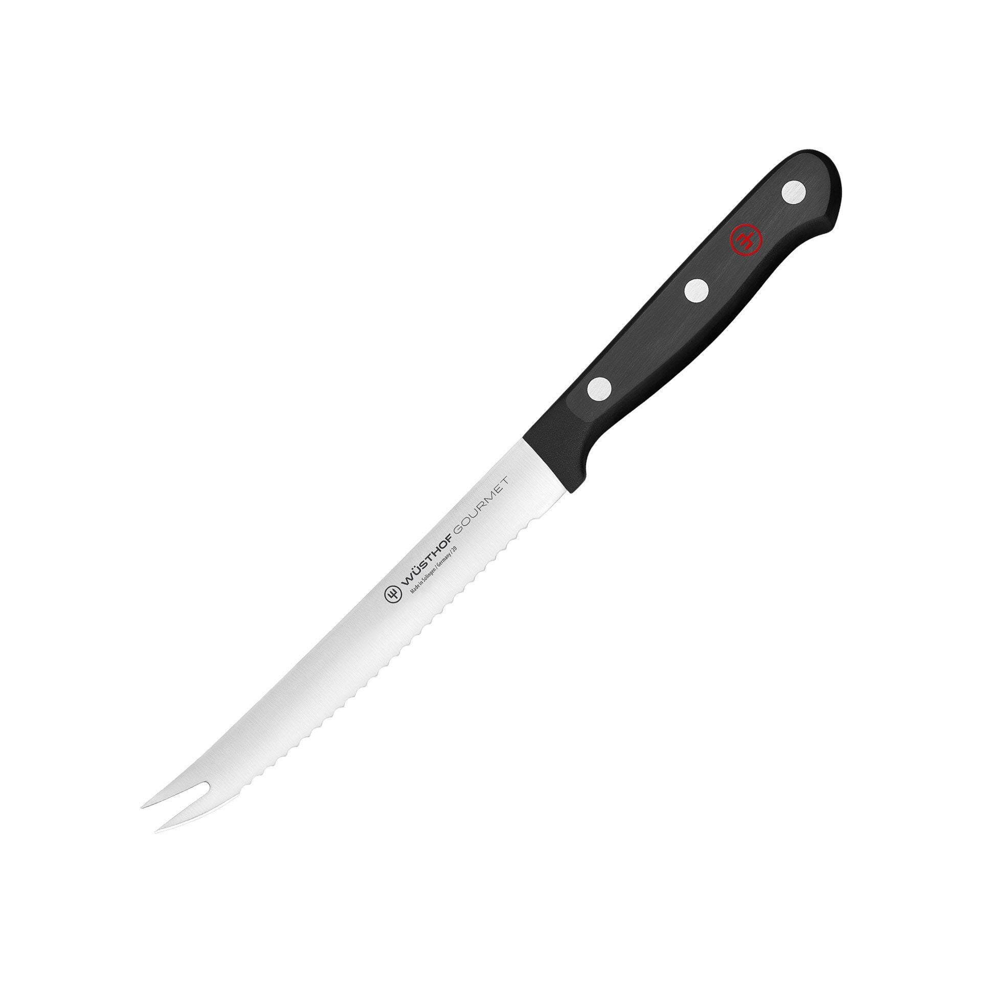 Tomatkniv Gourmet rustfritt stål 14,5 cm blad - Wüsthof forfra