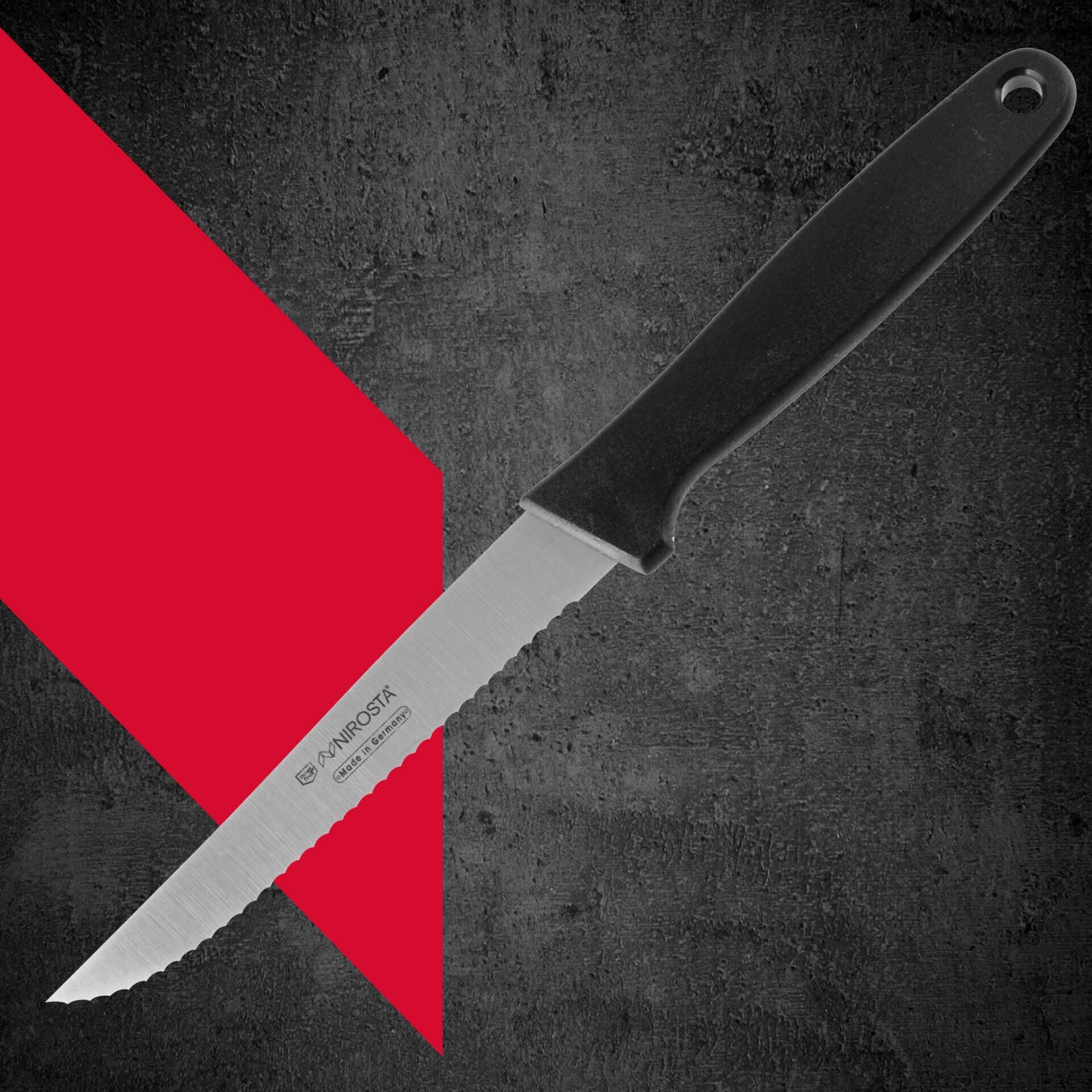 Tomatkniv La Cuisine 11 cm bølgeslipt bakside