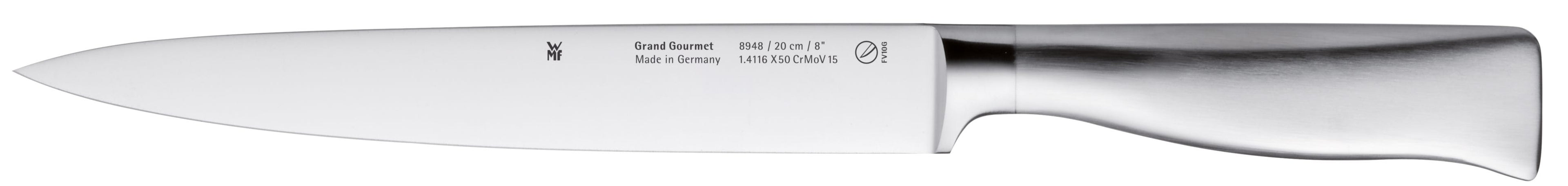Detalj av kniv i Trancheringsbestikk 2-delt Grand Gourmet rustfritt stål 20 cm WMF