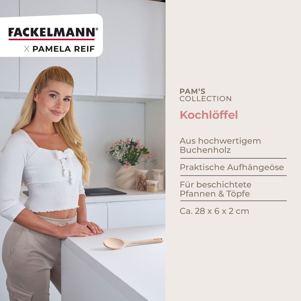 Tresleiv bøketre 28 cm - Fackelmann Pamela Reif montert på kjøkkenet