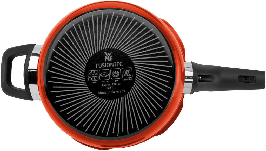 Nærbilde av trykkokersikkerhetssystemet på Trykkkoker Fusiontec 22 cm 6,5 L rød - WMF