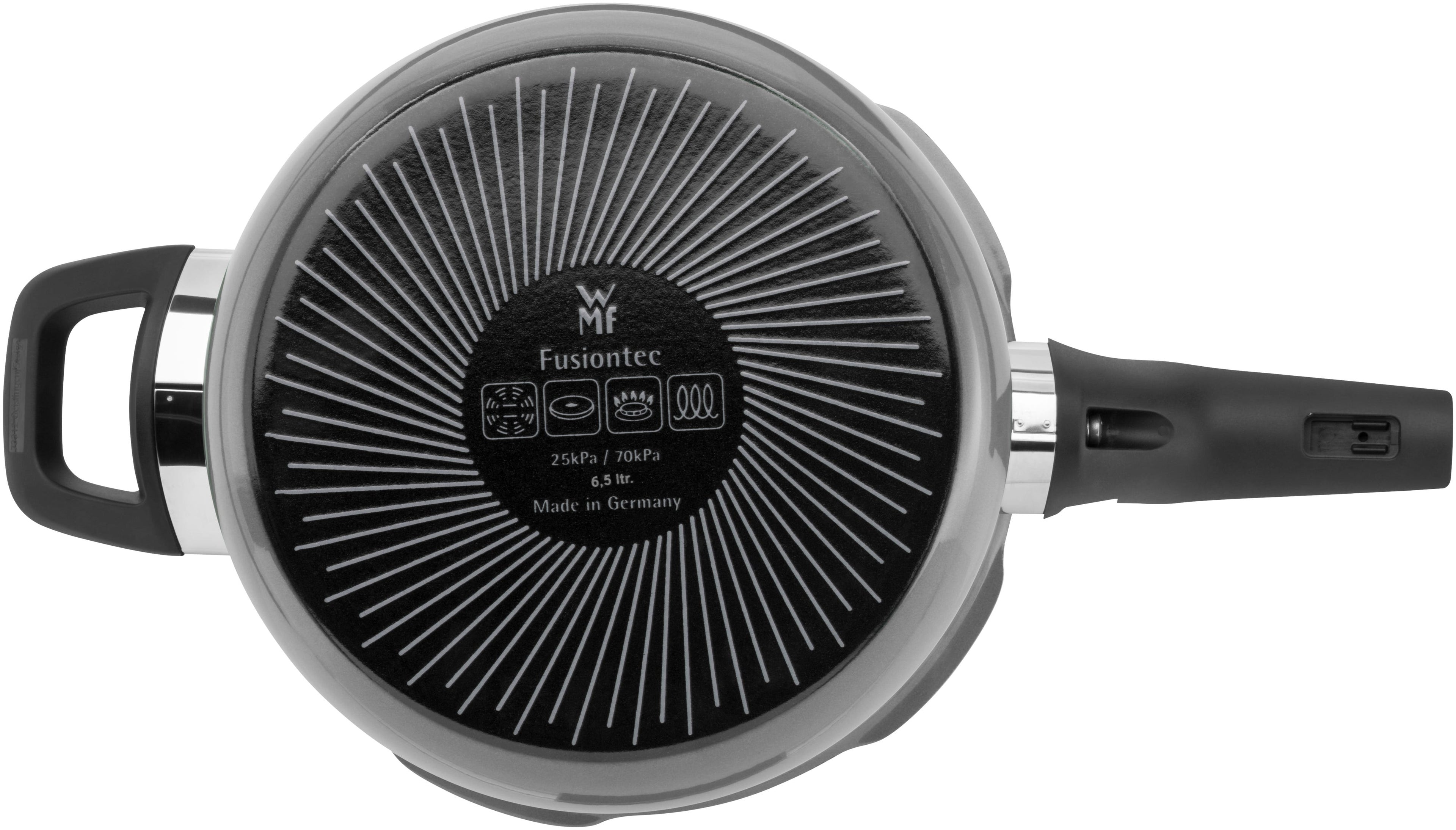 Trykkkoker Fusiontec 22 cm 6,5 L platinum bakside