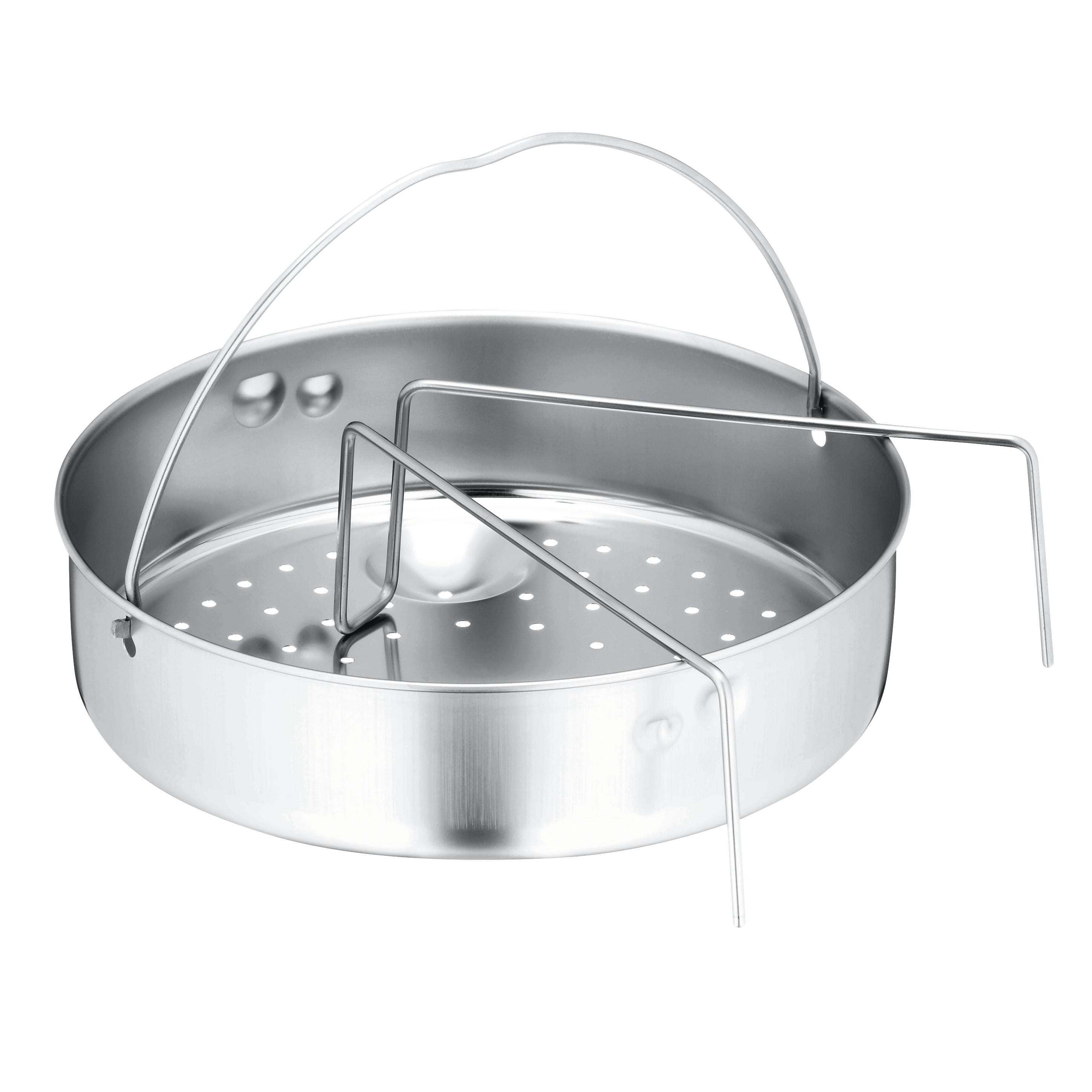 Trykkkoker med dampinnsats rustfritt stål 22 cm 6,5 L - WMF i bruk på komfyr