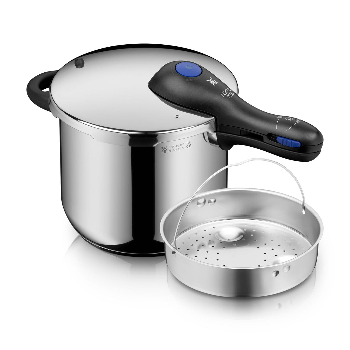 Trykkkoker Perfect Plus One Pot 22 cm 6,5 L med dampinnsats forfra