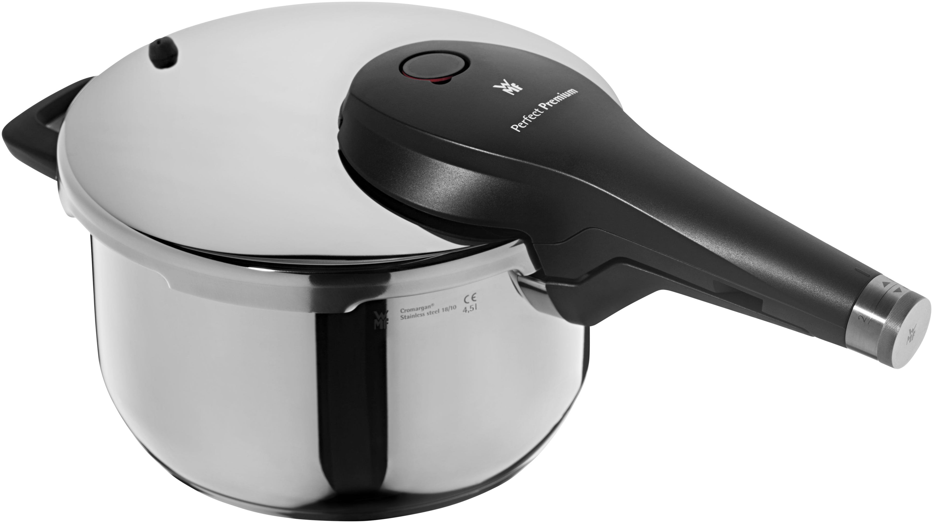 Trykkkoker rustfritt stål 22 cm 4,5 L Perfect Premium - WMF forfra