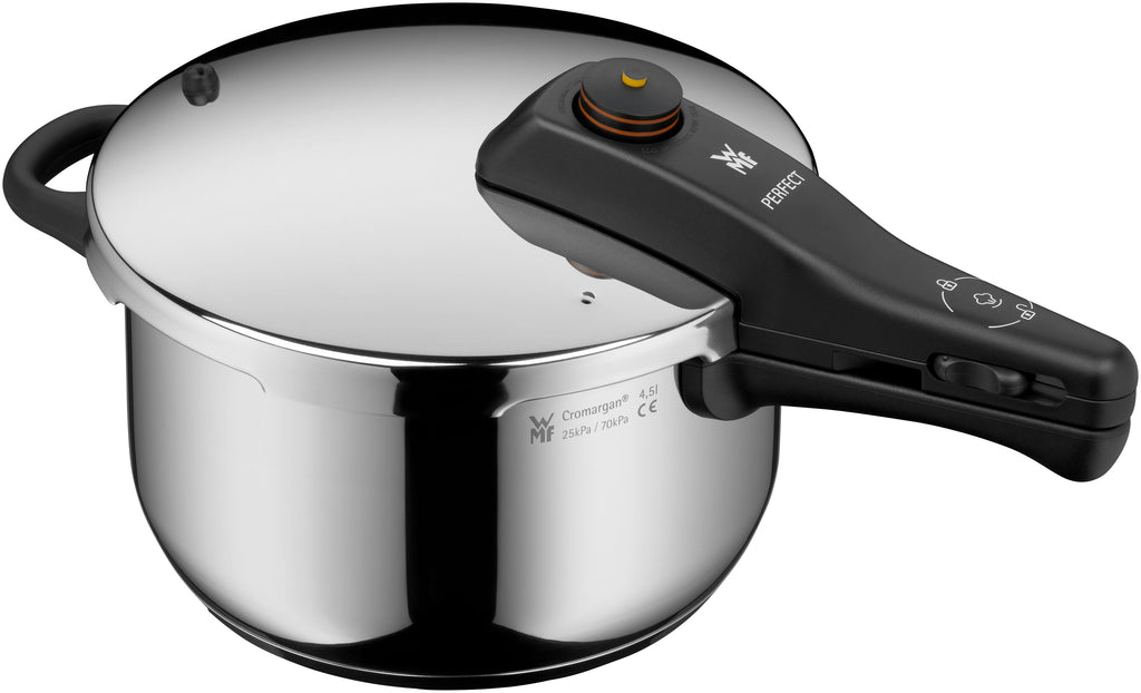 Trykkkoker-sett 22 cm rustfritt stål WMF bakside