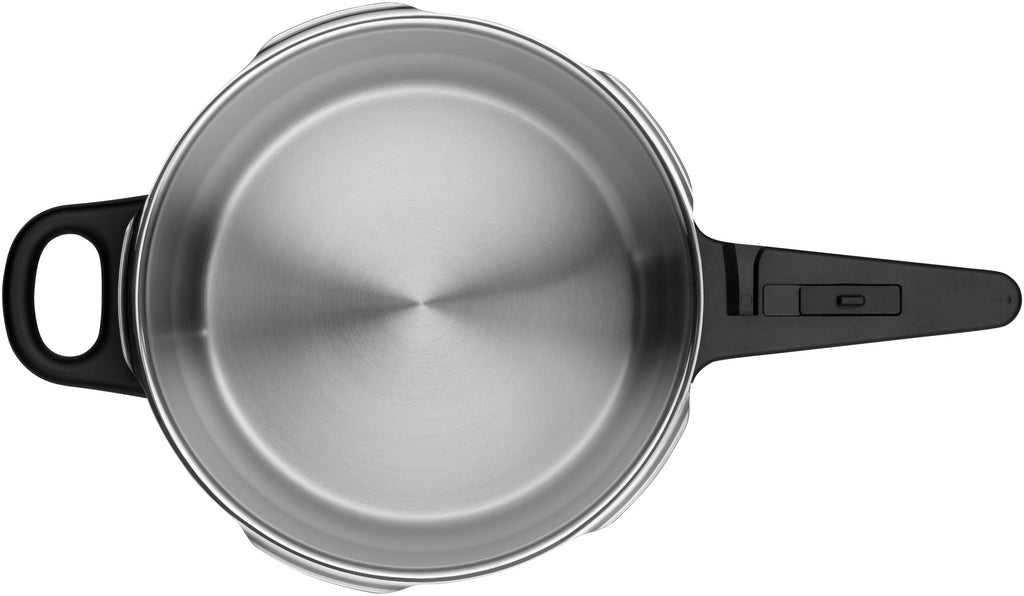 Trykkkoker-sett 22 cm rustfritt stål 8,5 og 4,5 L - WMF lokk detalj