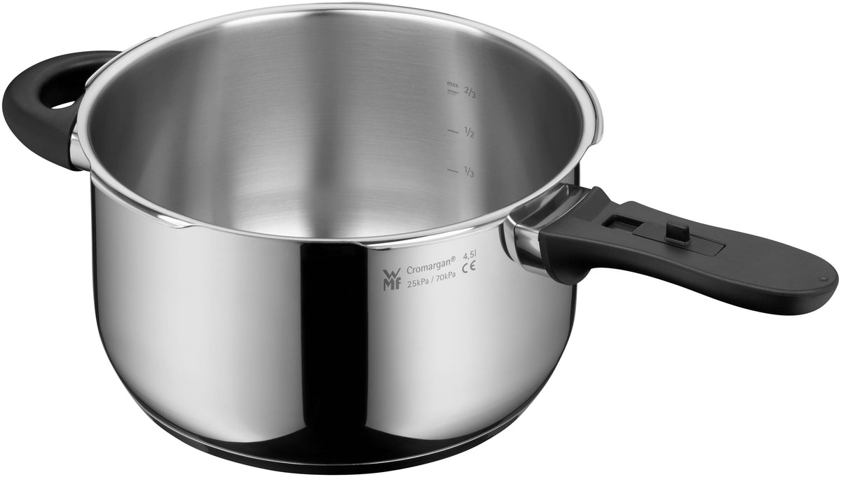 Trykkkoker-sett Plus 22 cm rustfritt stål 4,5 og 3,0 L 2-delt - WMF sett fra siden