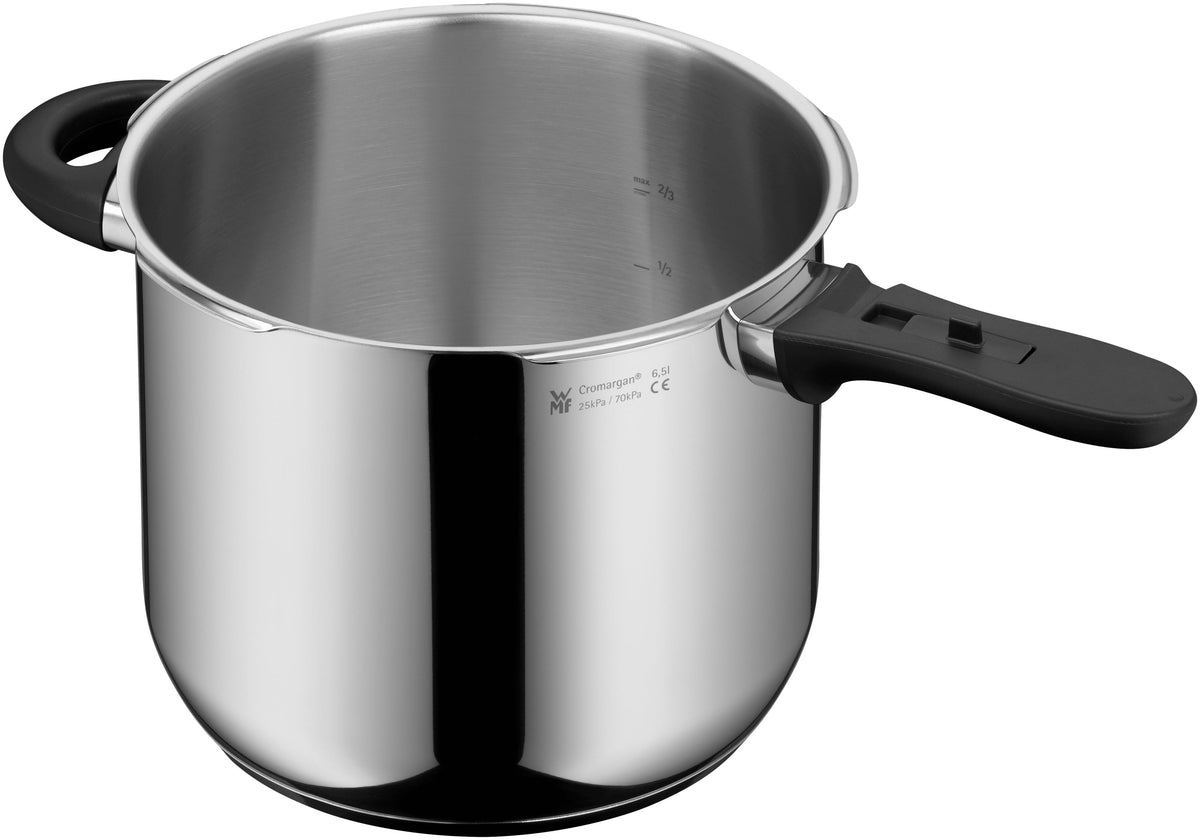 Trykkkoker-sett Plus 22 cm rustfritt stål 6,5 og 3,0 L 2-delt - WMF håndtak nærbilde