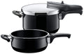 Trykkkoker-sett Silargan® 22 cm, 4,5 l og 3,0 l black - Silit forfra