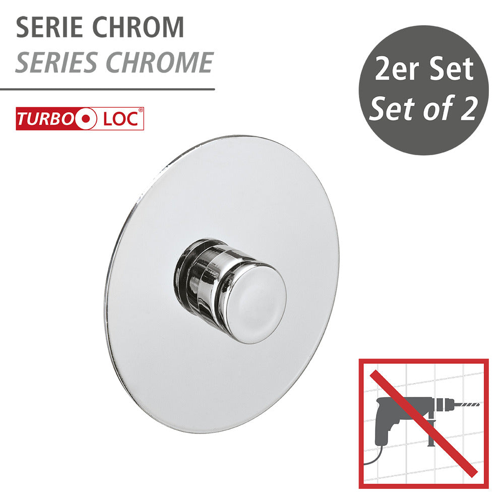 Turbo-Loc® adapter Uno krom 2-delt sett bakside
