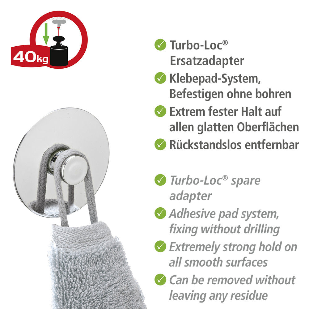 Nærbilde av Turbo-Loc® adapter Uno krom metall
