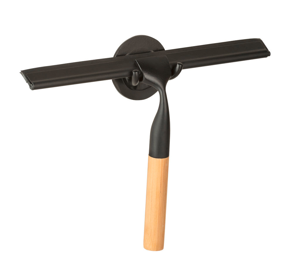 Turbo-Loc® dusjskrape Bambusa bambus og rustfritt stål forfra