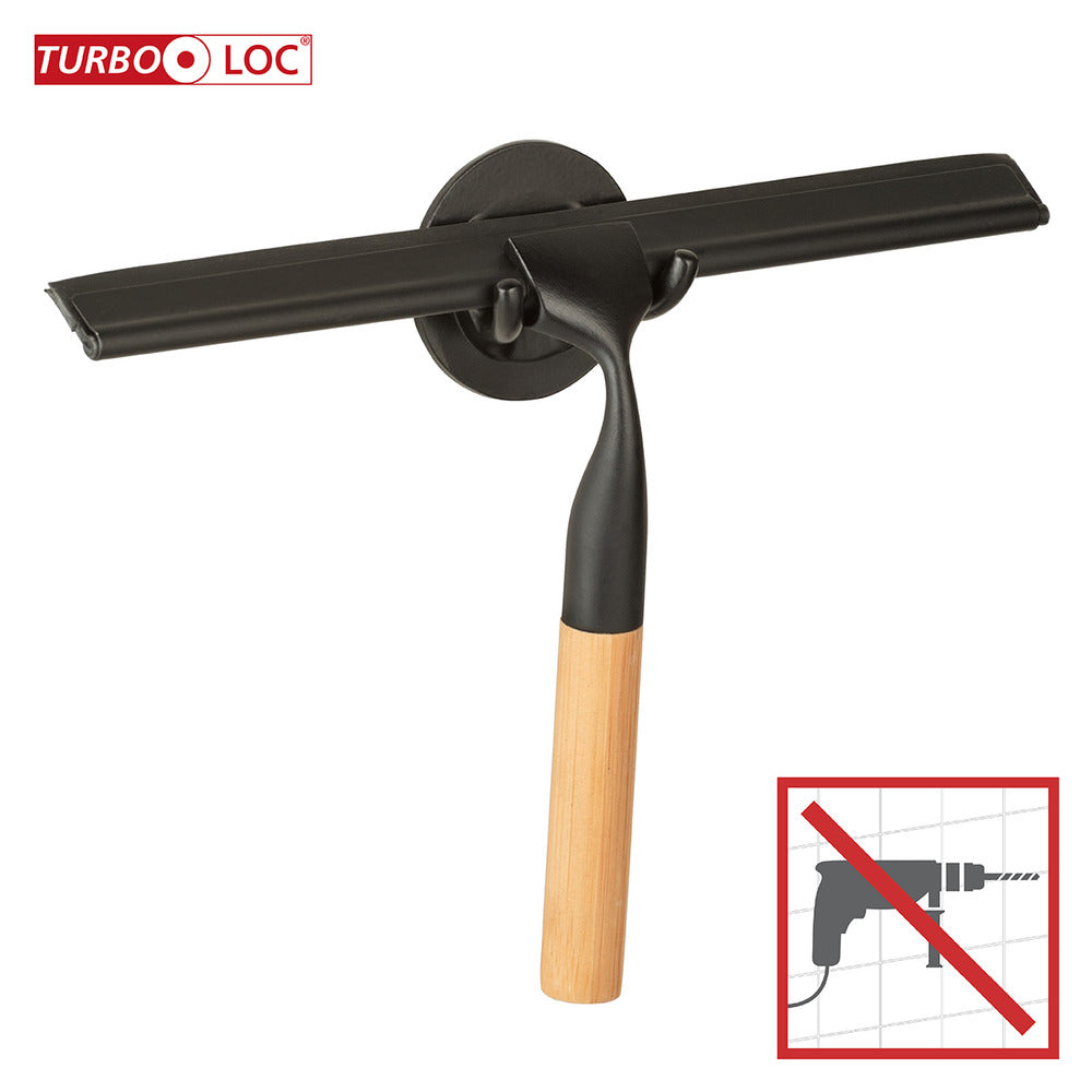 Turbo-Loc® dusjskrape Bambusa bambus og rustfritt stål bakside