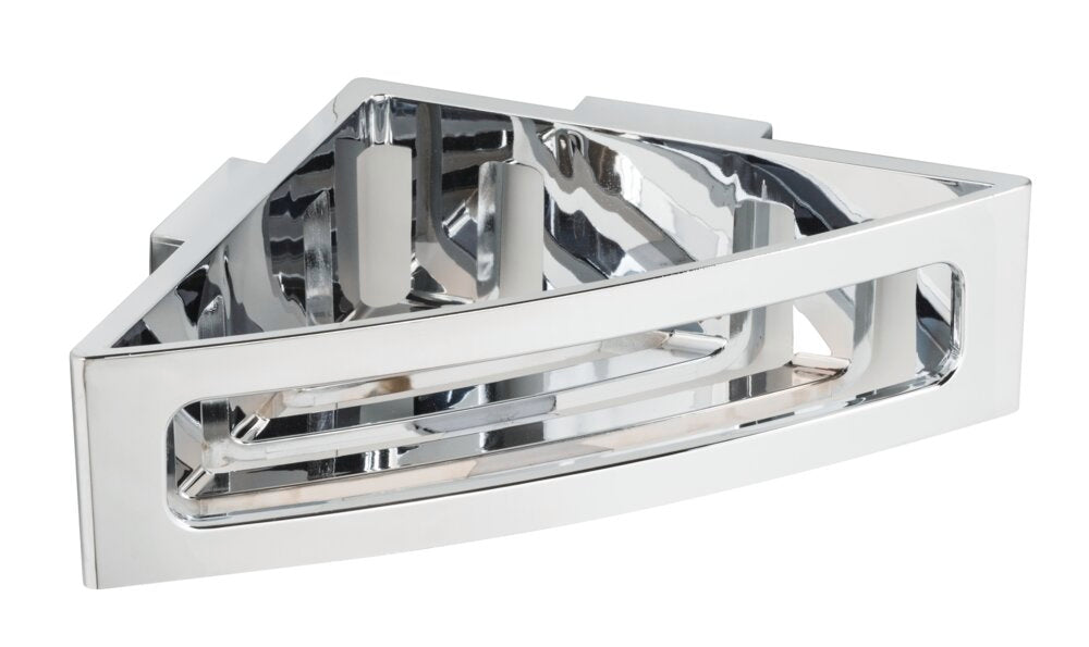 Turbo-Loc® hjørnehylle Bralia krom uten boring ABS forfra