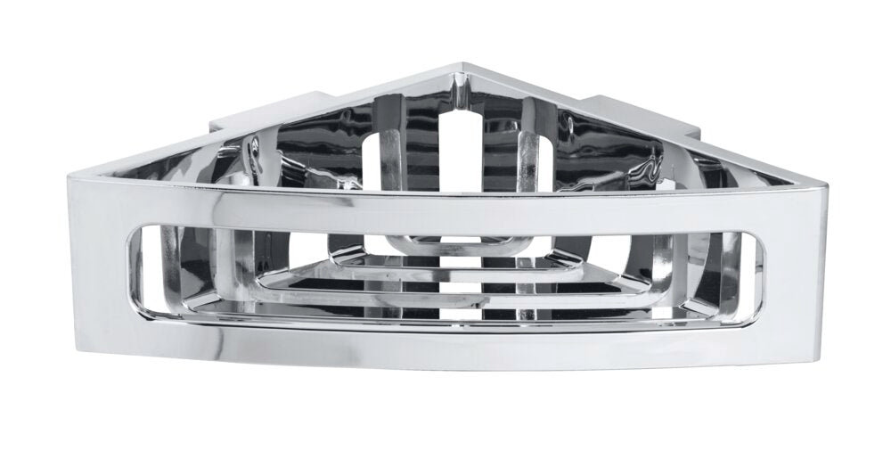 Turbo-Loc® hjørnehylle Bralia krom uten boring ABS sett fra skrå vinkel