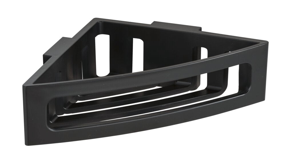 Turbo-Loc® hjørnehylle Bralia svart uten boring ABS forfra