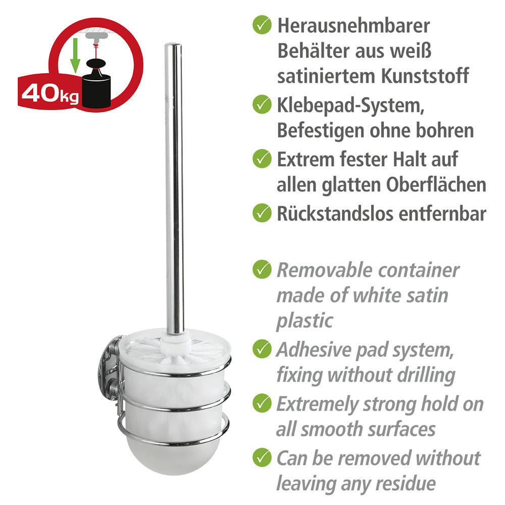Turbo-Loc® toalettbørste med holder veggmontert krom detalj av børste