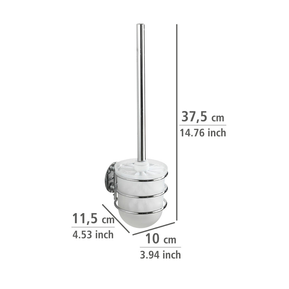 Turbo-Loc® toalettbørste med holder veggmontert krom montert på vegg