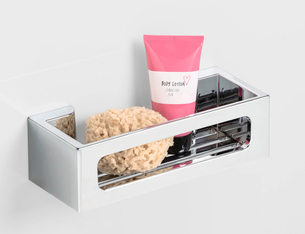 Turbo-Loc® vegghylle Bralia krom uten boring nærbilde av Turbo-Loc system