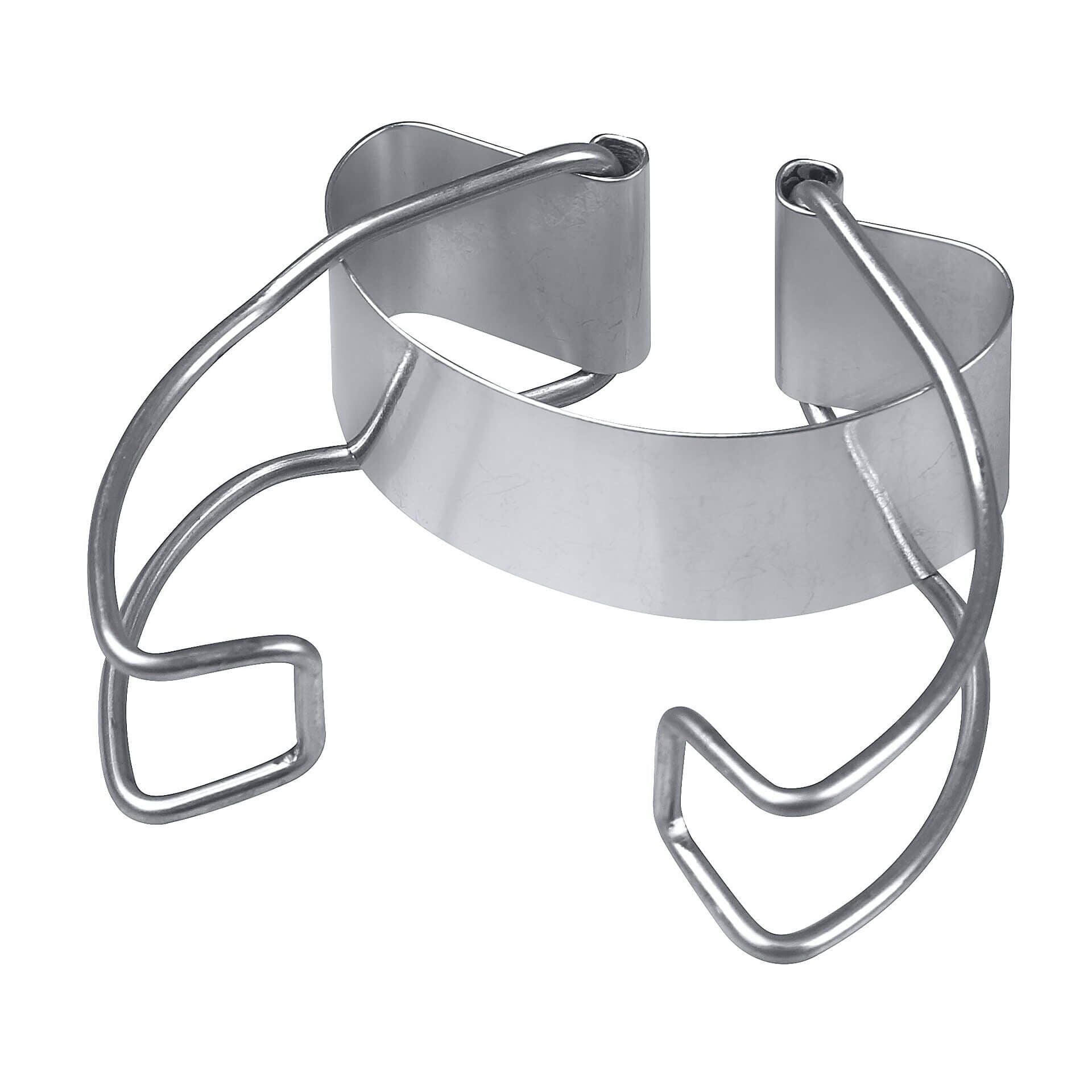Universalbøyler for hermetiseringsglass rustfritt stål 4 stk bakside