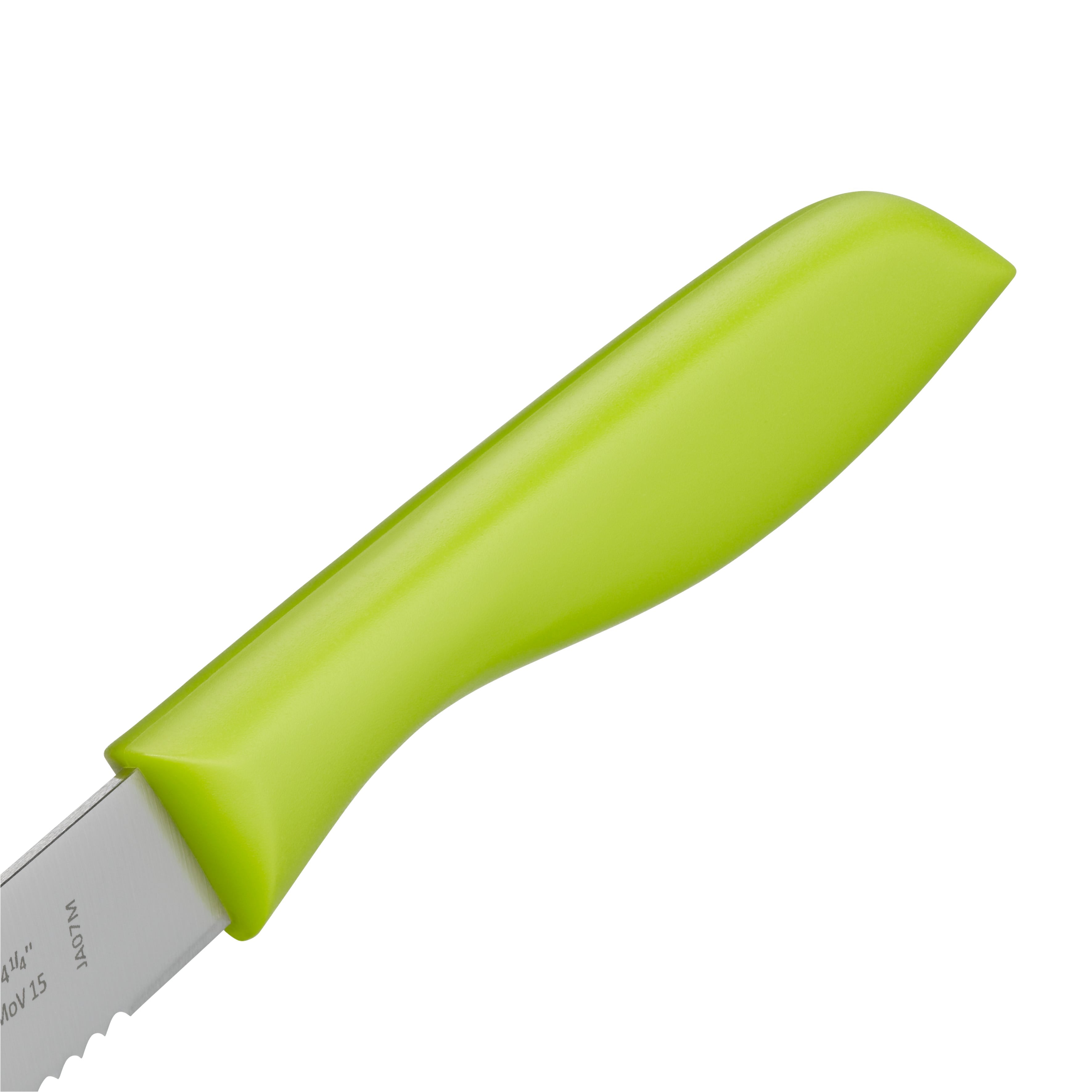 Universalkniv 11 cm bølgeslipt grønn 2-delt sett - WMF bakside