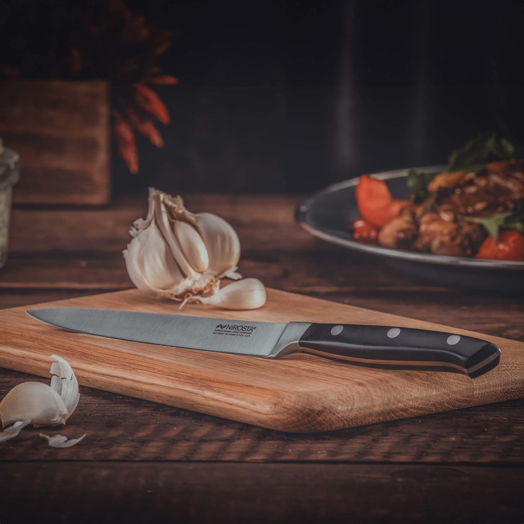 Universalkniv Trinity 14 cm rustfritt stål - Nirosta blad detalj