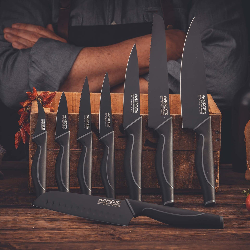 Universalkniv Wave 12 cm bølgeslipt rustfritt stål - Nirosta med emballasje