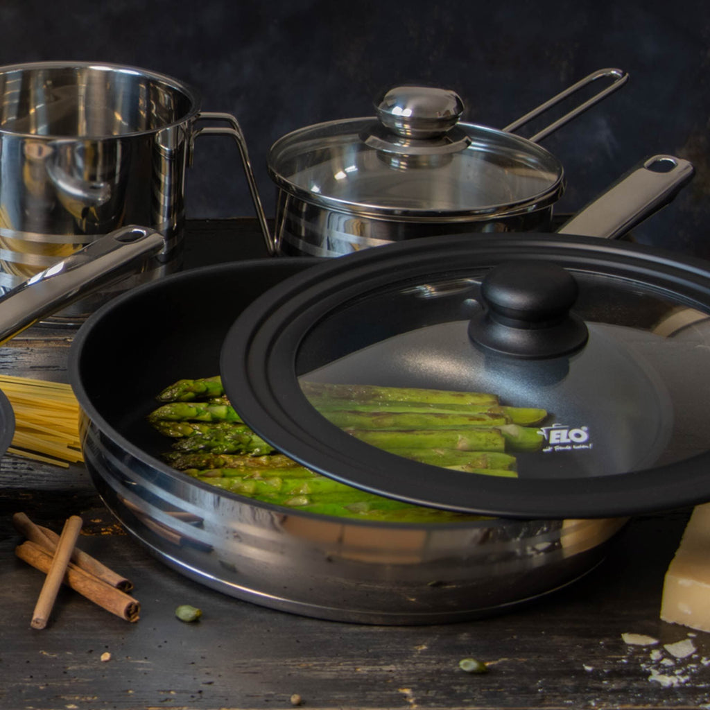 Universalt glasslokk 16-20 cm non-stick - ELO detalj av knappen