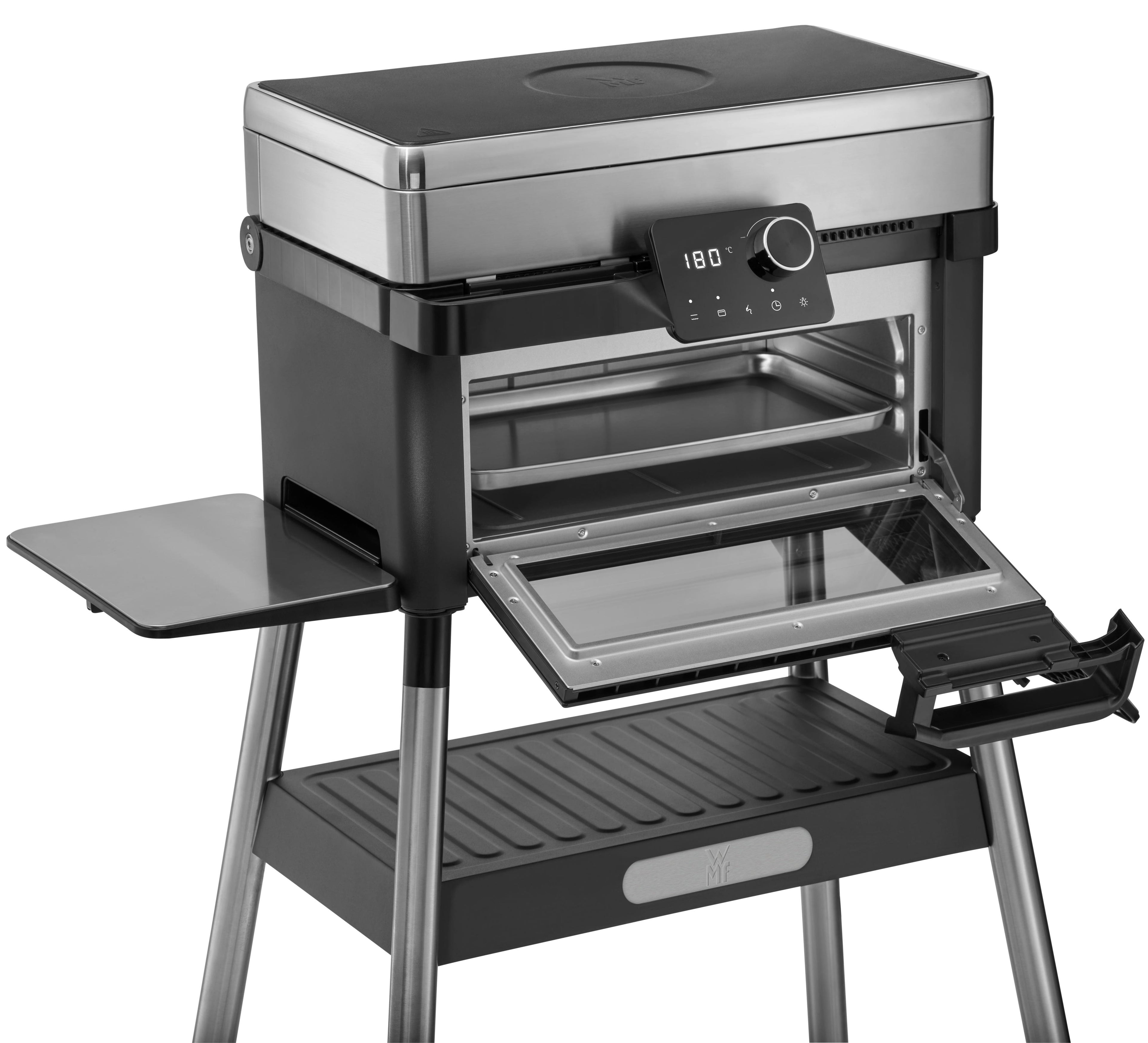 Utegrill 2-i-1 med innebygd ovn støpejern WMF bakside