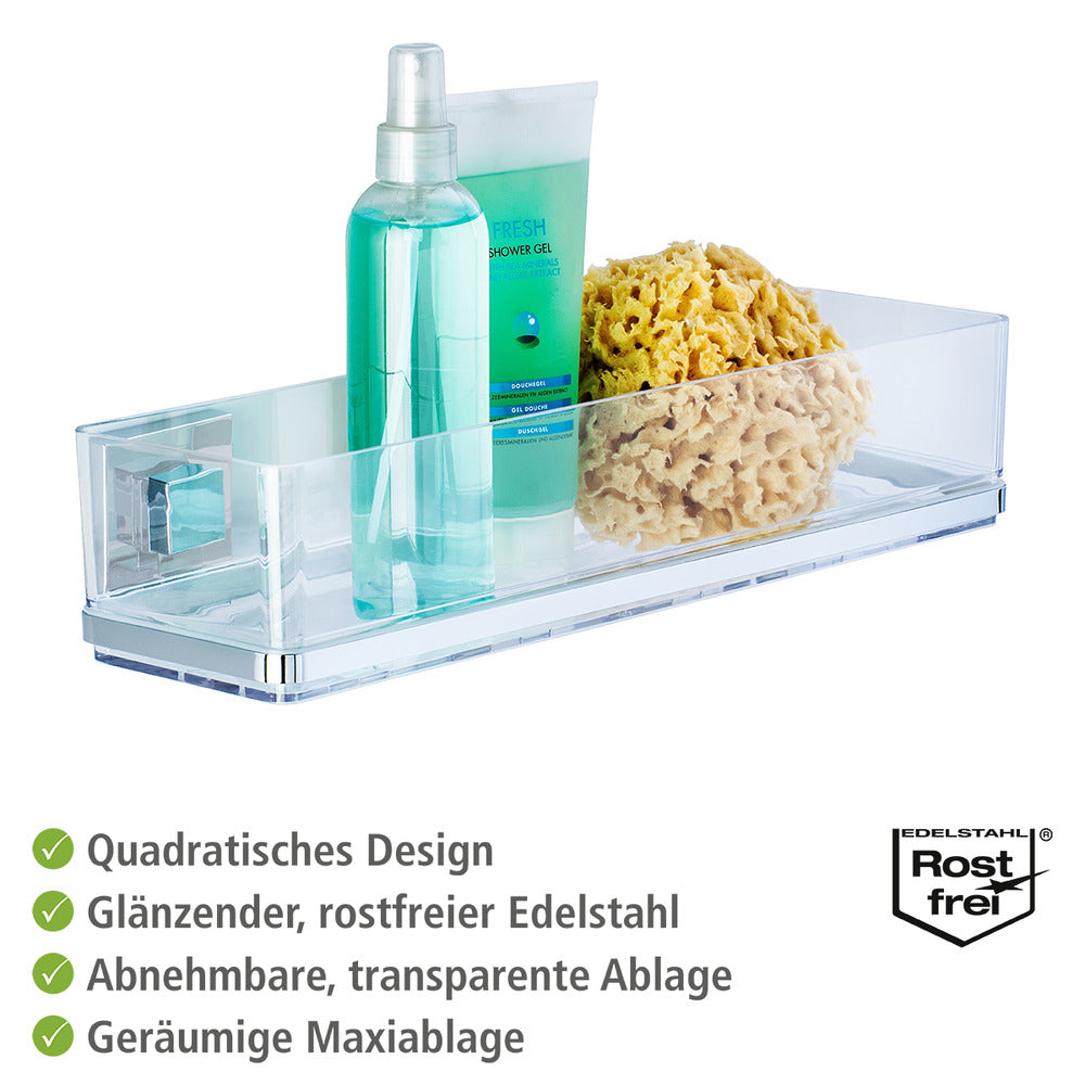 Vacuum-Loc® badehylle Quadro rustfritt stål detalj