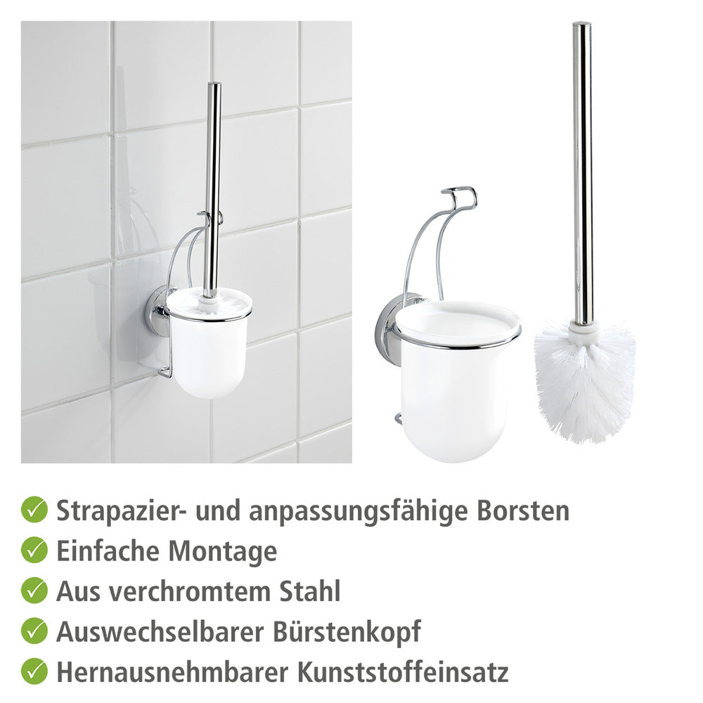 Detaljbilde av Vacuum-Loc® toalettbørste med holder Milazzo veggmontert krom
