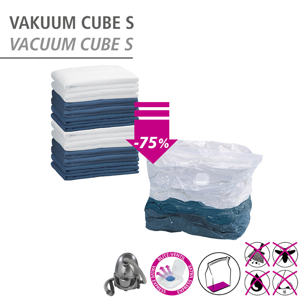 Vakuum oppbevaringsboks Cube S 60 x 50 x 35 cm plast - Wenko bakside