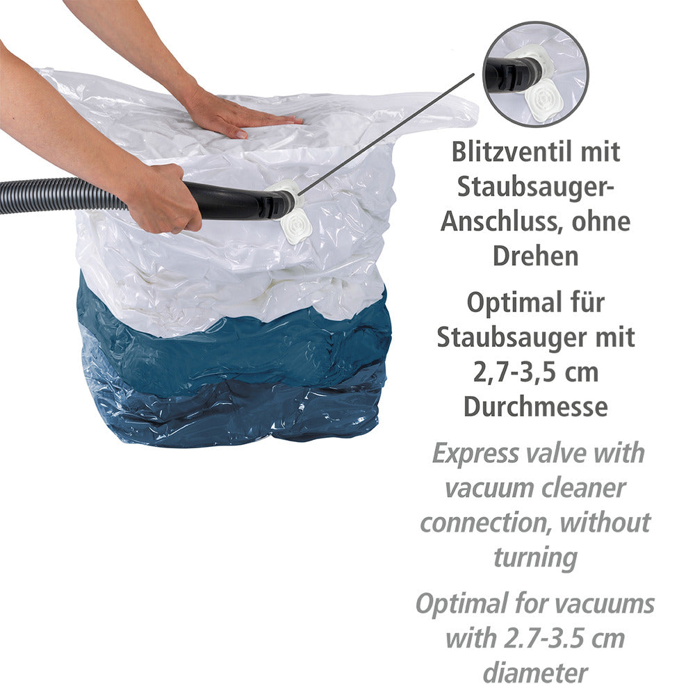 Montert Vakuum oppbevaringsboks Cube S 60 x 50 x 35 cm plast - Wenko