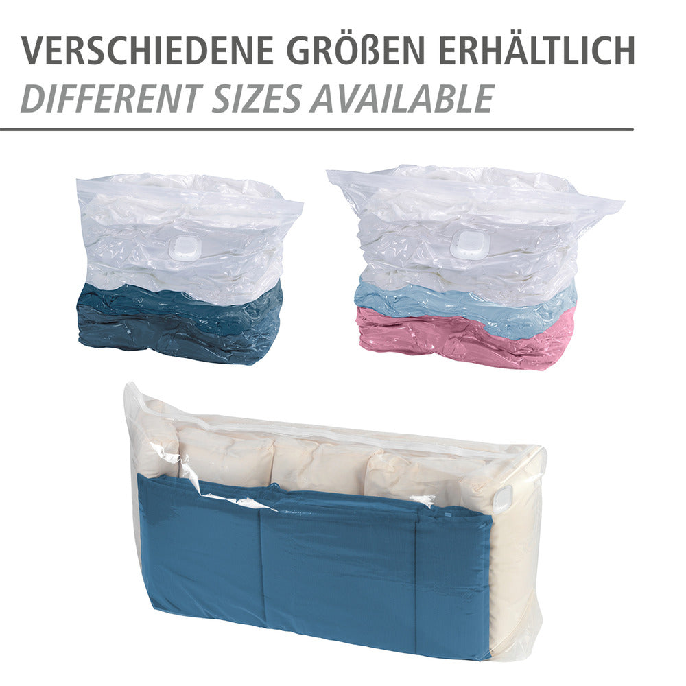 Vakuum oppbevaringspose Cube L 70×100×35 cm plast - WENKO ventil i bruk